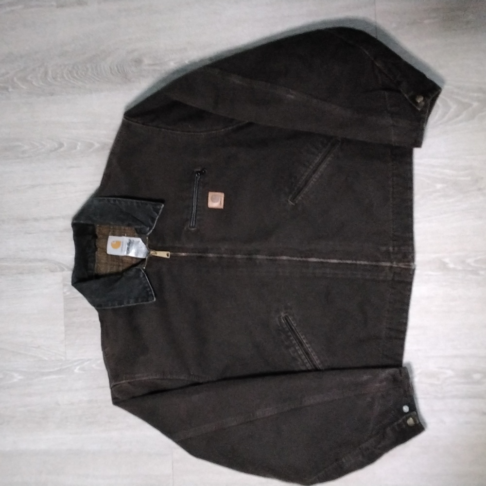 Carhartt J97 DKB Brown Blanket Lined Jacket Size 2XL